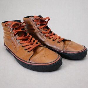 Vans Leather Sk8-Hi Style High-Top sneakers – Brown – Men’s 11